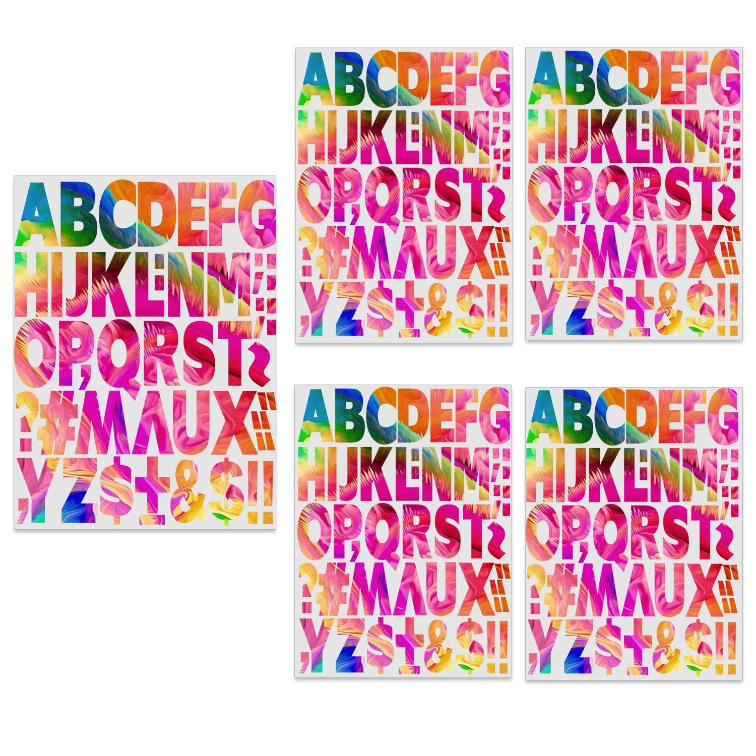 Set of 2 2-inch flower alphabet series DIY alphabet theme iron-on decals, watercolor theme heat transfer DIY for clothing