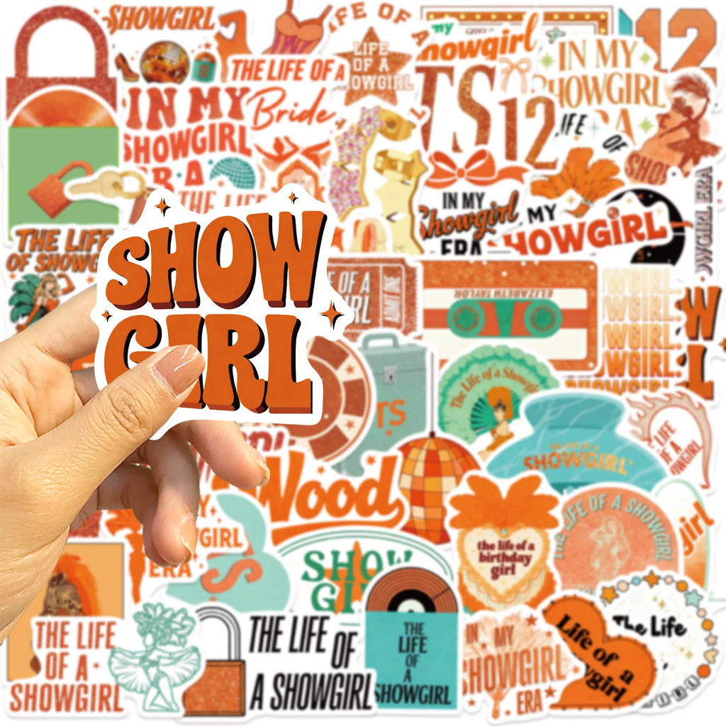 50/100 PCS Cartoon Showgirl Graffiti Stickers Decorative Guitar Notebook Luggage DIY Waterproof