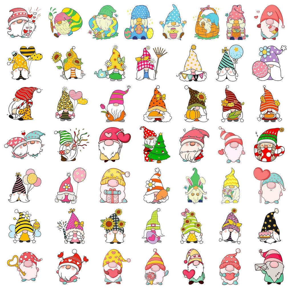 100PCS Red Christmas Theme Waterproof Stickers Decorative Windows Gifts Water Cups Stationery Stickers