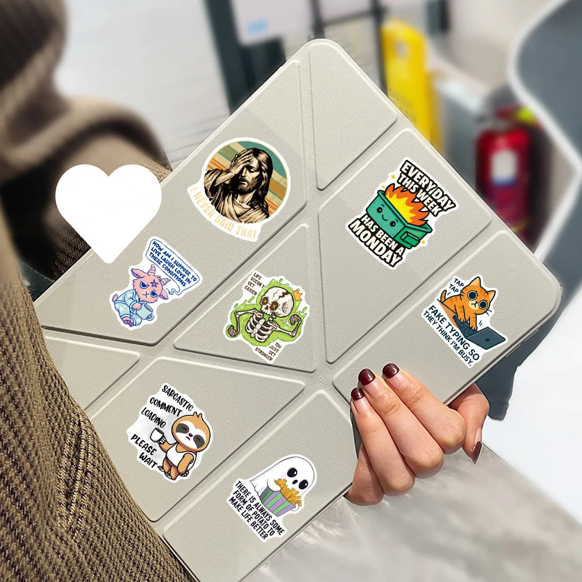 50/100Pcs Interesting Satire Graffiti Sticker Stationery Notebook Decals Phone Case Fridge Luggage DIY Decor Waterproof Sticker