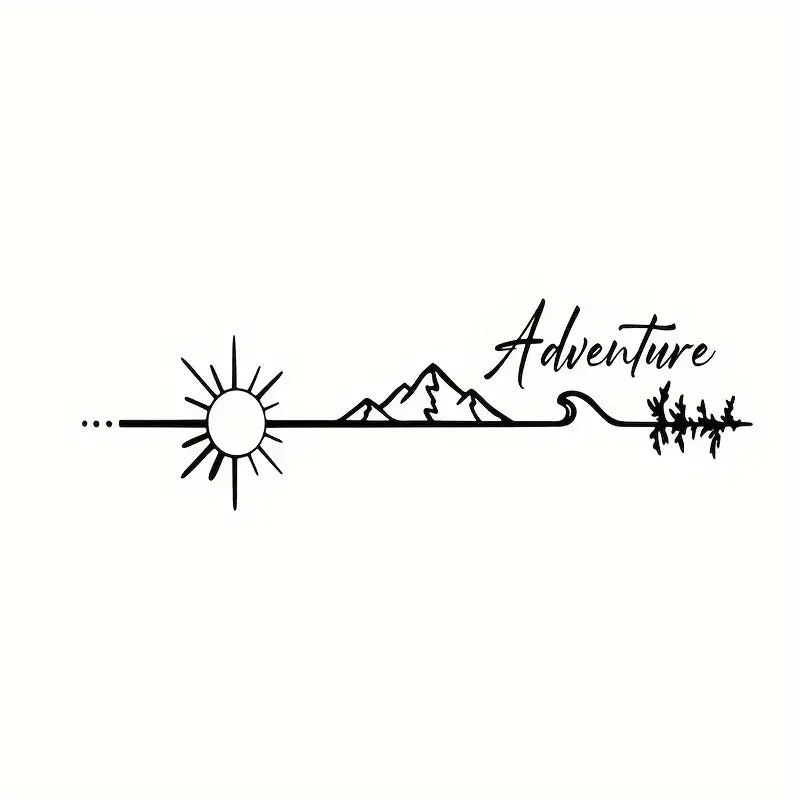 Camping Outdoors Adventure Vinyl Sticker, Camper Van SUV Decoration Decals Car Window Door Vinyl Decals Decoration