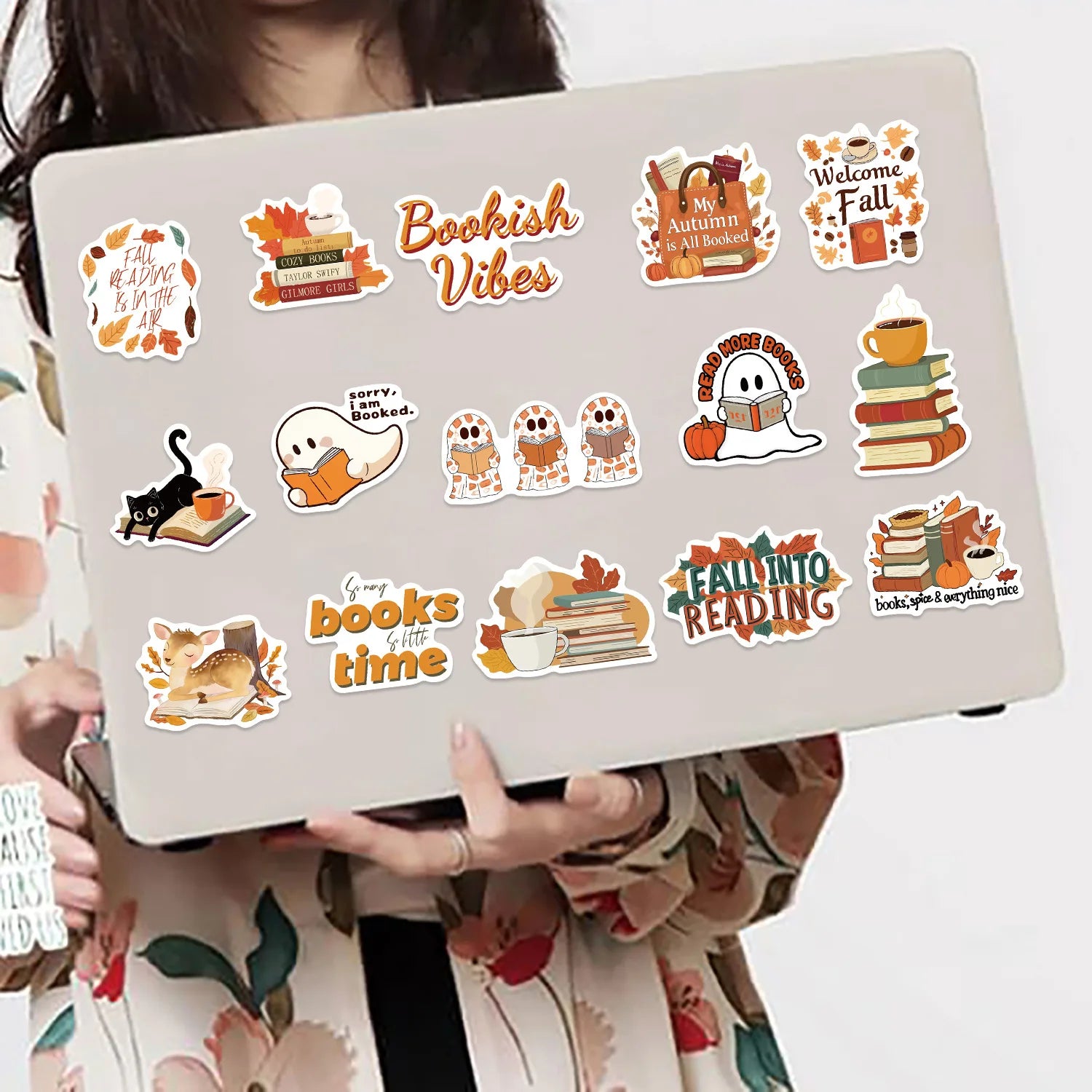 50/100PCS Cartoon Autumn Season Bookworm Graffiti Stickers Decoration Guitar Notebook Luggage DIY Cross border Waterproof