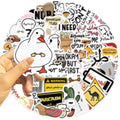 57/114 Pcs Cartoon Arabic Text Fun Doodle Stickers for Guitar Notebook Suitcase File Holder DIY Material Fade Resistant Decals