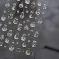 Christmas Gold-embossed Nails Accessories Stickers White Snowball Snowflake Adhesive Nail Art Stickers DIY Winter Nails Decorati
