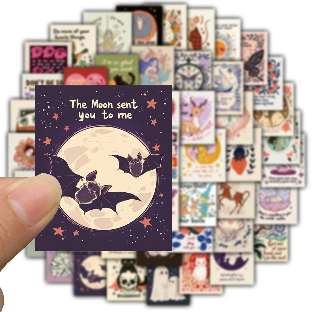 50/100PCS Weird Inspirational Sticker Aesthetic Motorcycle Funny Phone Laptop Luggage Creative Coffee Skateboard Car Stickers