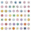 50-Pack Cartoon Christmas Snowflake Sticker for Window Glass Decoration Festive Atmosphere Children's Stationery Doodle Sticker