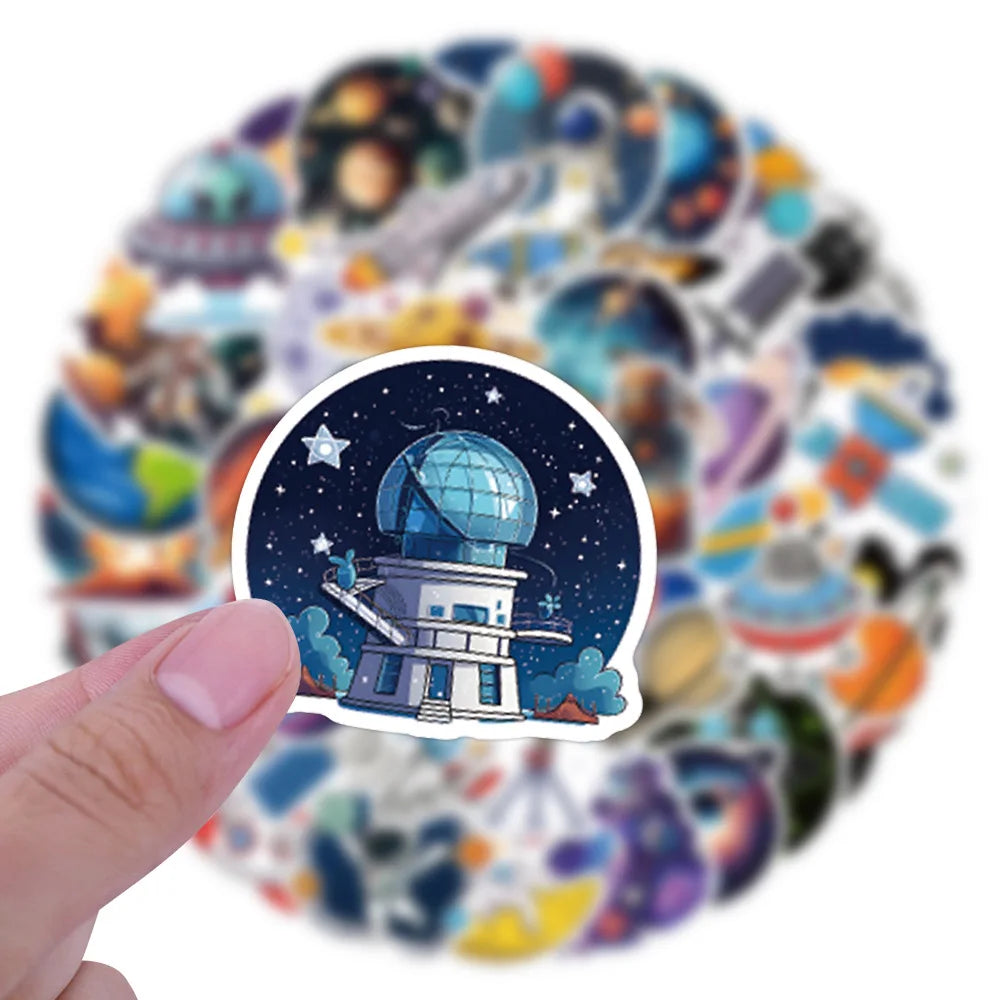 60/120PCS Exploration Universe Cartoon Reward Stationery Graffiti Stickers Luggage Water Cup Scooter Stickers