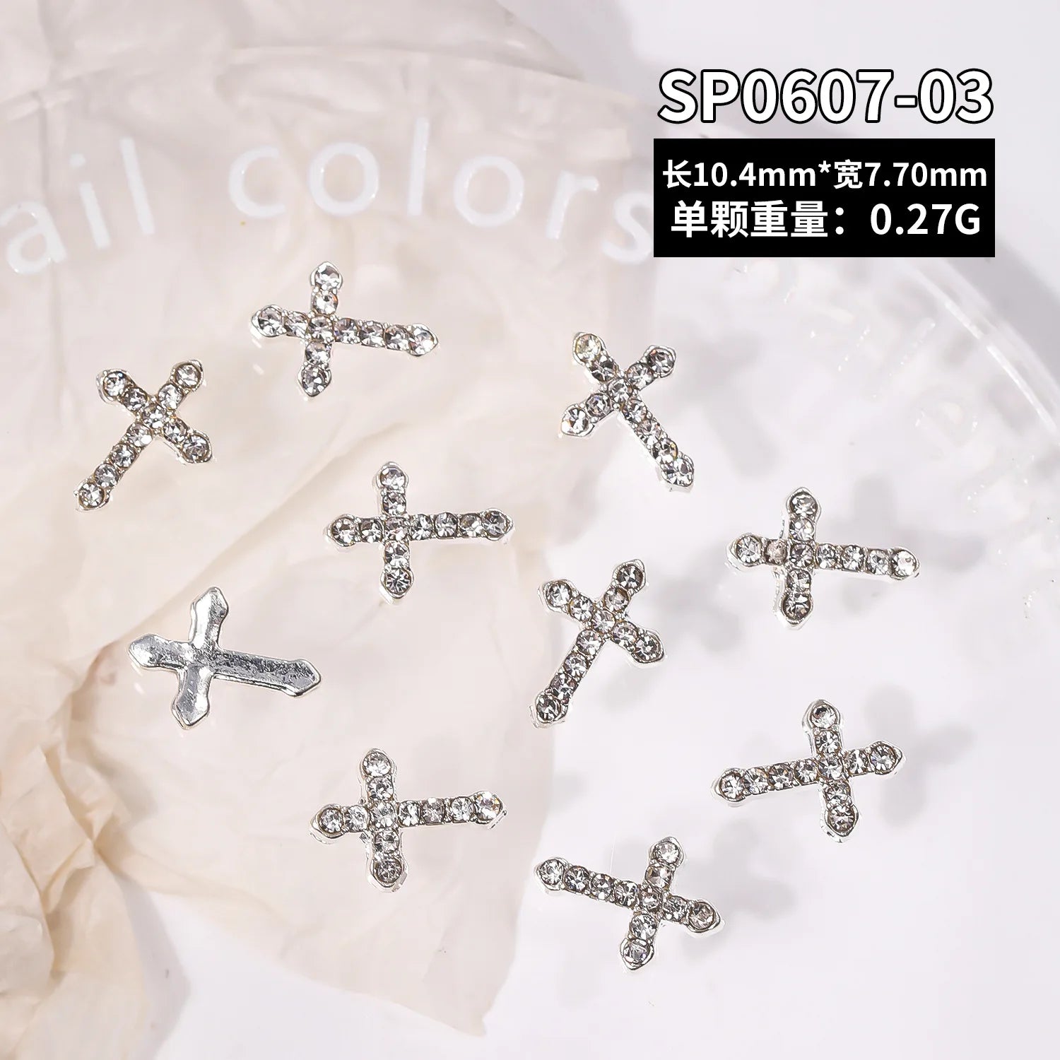 Luxury Stacked Nail Arts Accessories Mini Heart-shaped Axe-shaped Designs Nail Charms Pearl Rhinestones For 3D Nails Decorations