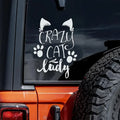 Crazy Cat Lady Paw And Ear Art Car Stickers For Laptop Water Bottle Vehicle Paint Window Wall Cup Toolbox Guitar Scooter Decals