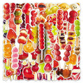 50/100PCS Cartoon Food Stickers Cartoon Graffiti Decoration Storage Box Notebook Stationery Stickers