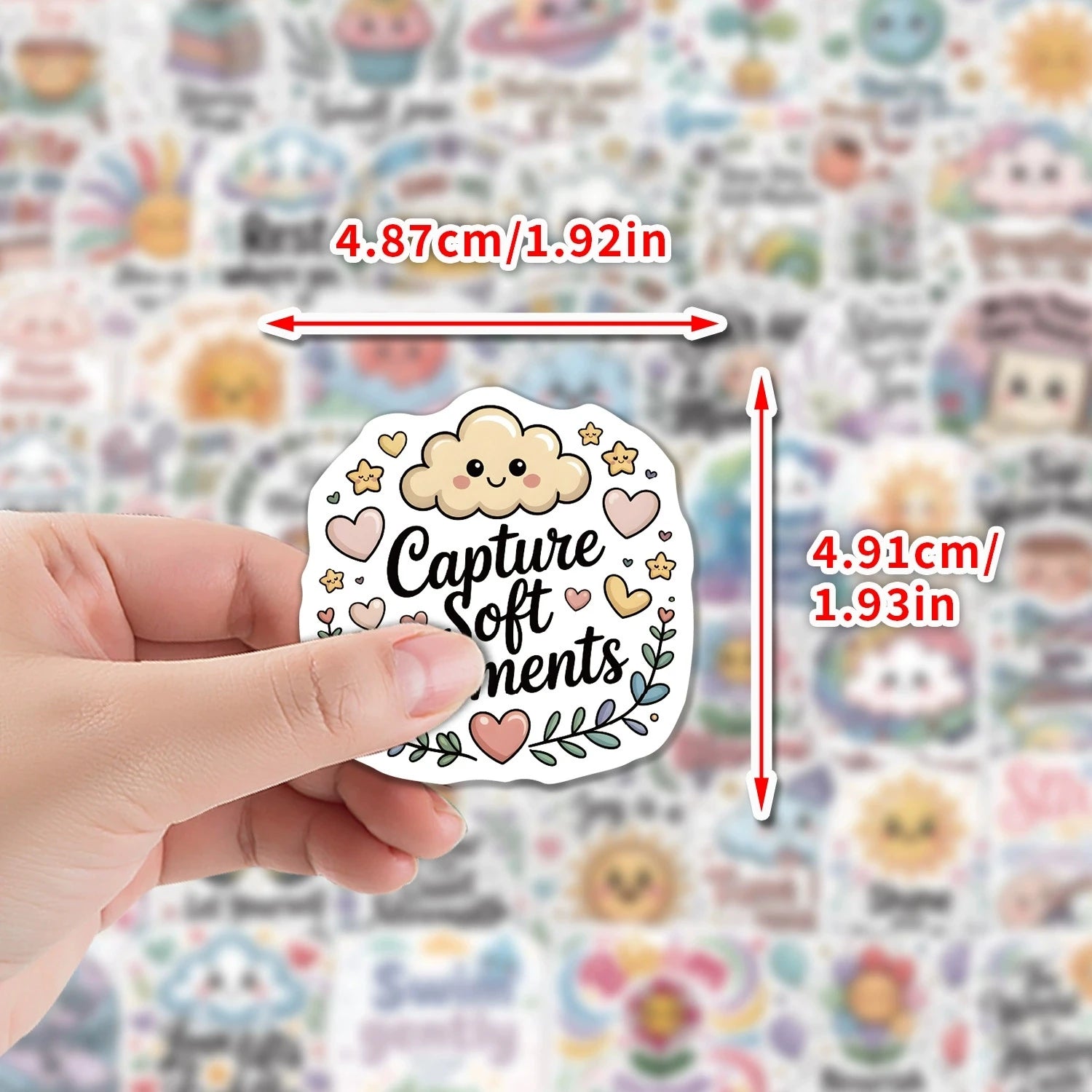 50/100PCS Cute English Phrase Graffiti Stickers Water Cup Phone Waterproof Decoration Stickers Creative Stickers