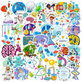 50/100PCS Scientific Chemistry Equipment Laboratory Cartoon DIY Computer Notebook Stationery Decorative Stickers