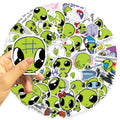 52Pcs Cute Cartoon Green Star Graffiti Stickers DIY for Luggage Notebook Waterproof Stationery Children Reward Stickers
