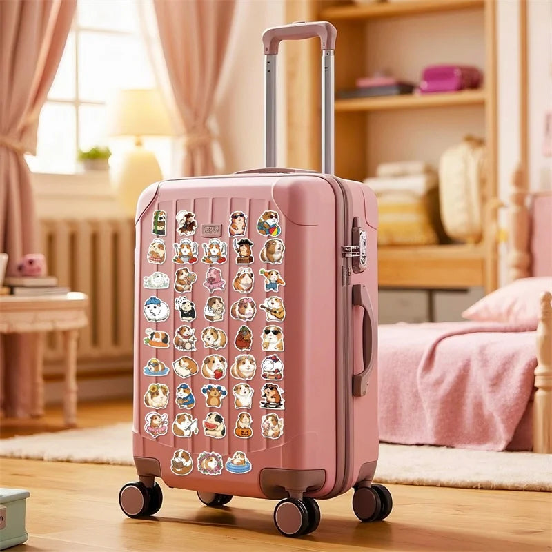 10/30/56PCS Cartoon Guinea Pig PVC Sticky Sticker Stationery DIY Children's Laptop Luggage Skateboard Decoration Scrapbooking
