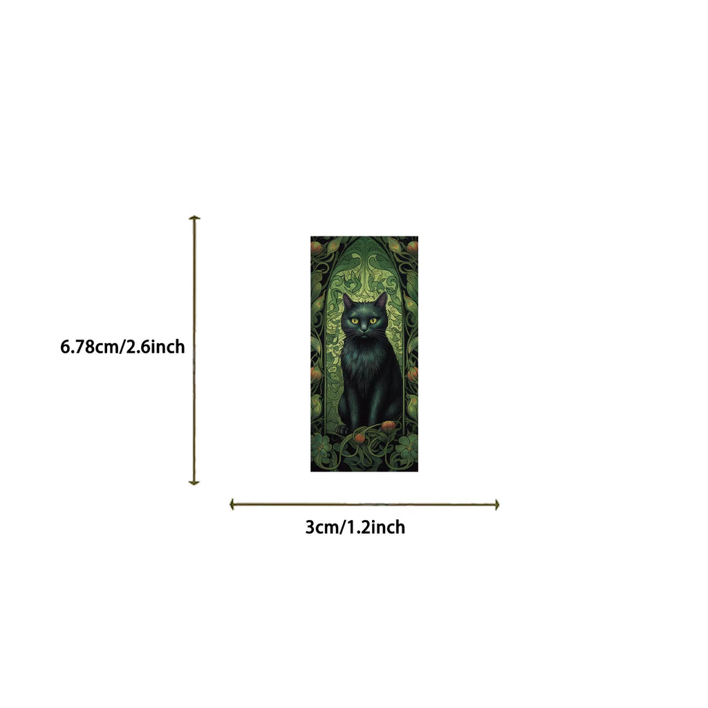 60PCS Cartoon Dark Cat Graffiti Stickers Decor Guitar Notebook Stationery Box Luggage DIY Stickers