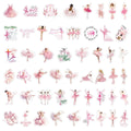 50/100PCS Cartoon Ballet Stickers New Dance Decoration Classroom Bedroom Window Creative Stickers Waterproof Stickers