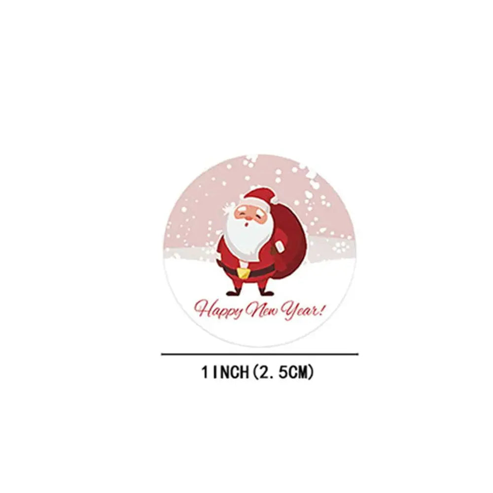 500pcs/roll Merry Christmas Stickers Christmas Theme Seal Labels Stickers For DIY Gift Baking Package Envelope