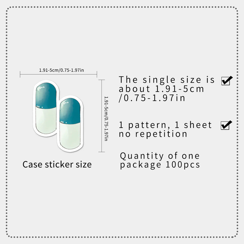 100Pcs Cute Hand-painted Style Graffiti Stickers Office Stationery Decals Notebook Diary Mobile Phone Luggage Helmet Stickers