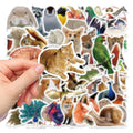 50/100pcs Jungle Zoo Wild Animal Stickers for Kids Boys Girl Baby Shower Wall Decal Notebook Water Bottle Luggage Laptop Phone