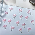 20pcs Cute Magic Wand Nail Art Accessories 3D Resin Nail Charms Pink Luminous Heart-shaped Bow Scepter Nail Art Decoration Parts