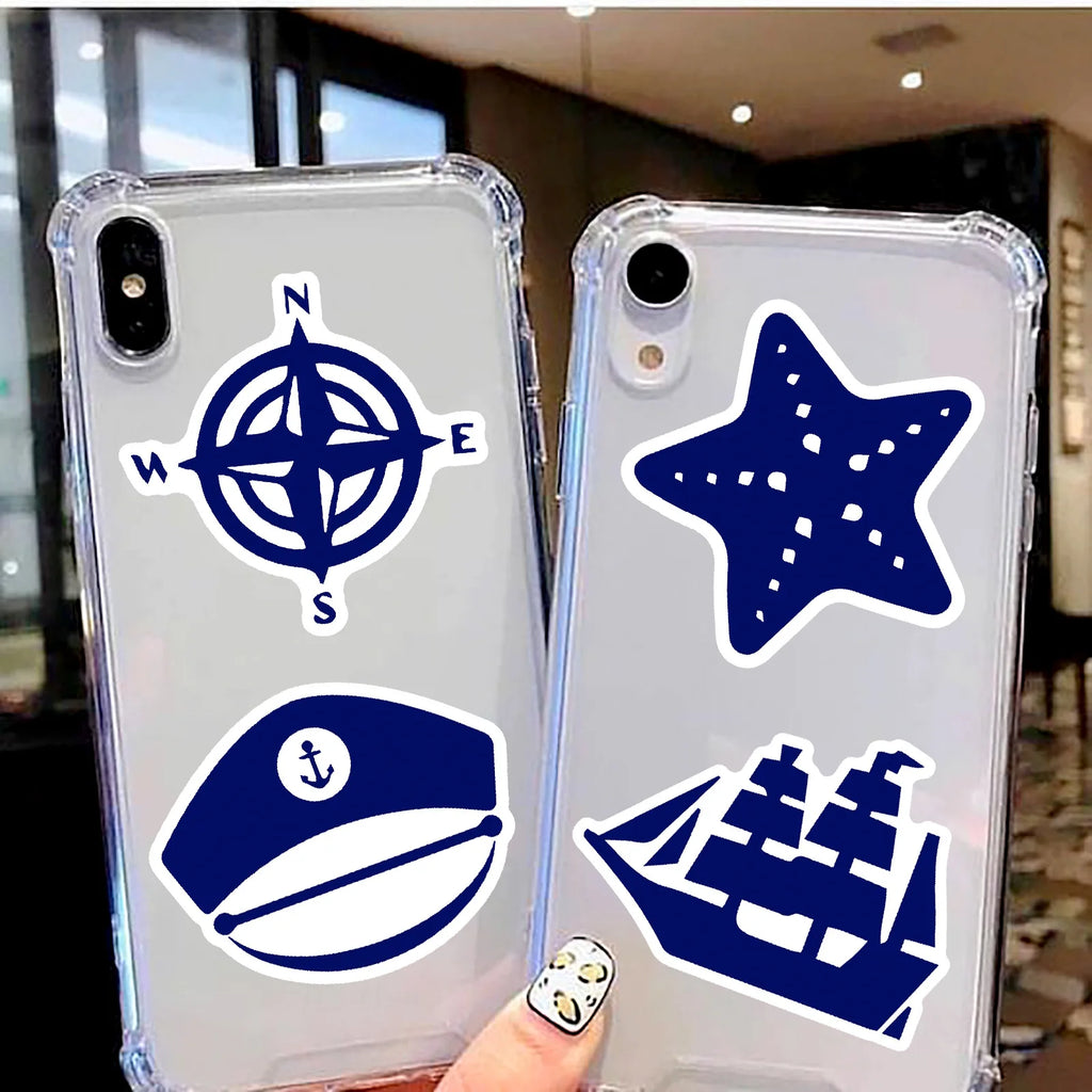 50/100Pcs New Navy Theme Series Stickers DIY Game for Phone Case Skate Helmet Car Bicycle Suitcase File Holder Waterproof Decals