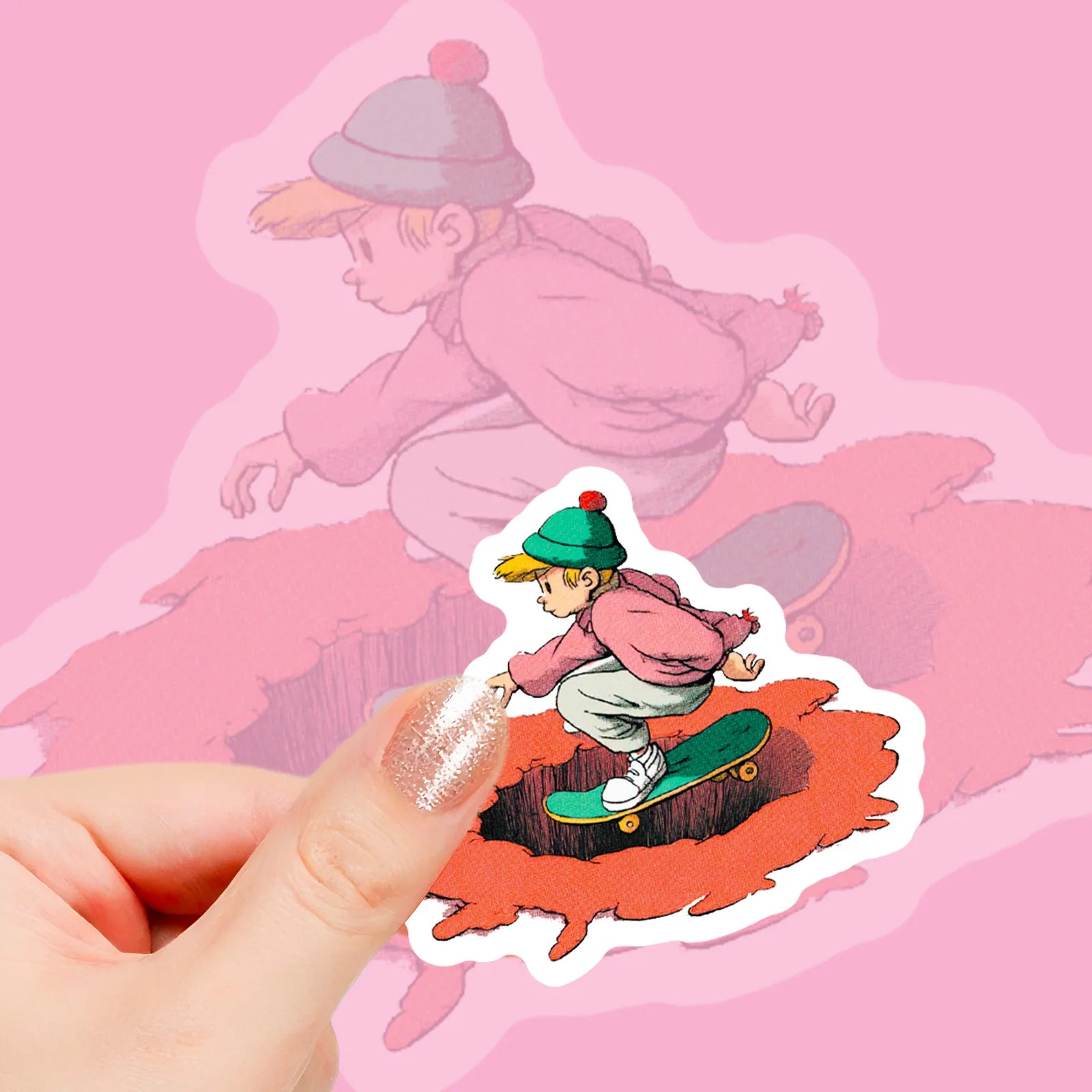 56/112 Pcs Cool Skateboard Funky Pattern Stickers No Repeat for Scooter Helmet Bike Suitcase Car Outdoor Equipment Pencil case