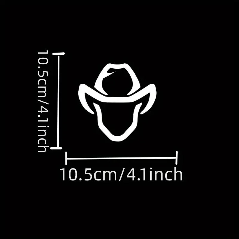 Cartoon Cowboy With Hat Vinyl Car Decal Sticker For Car