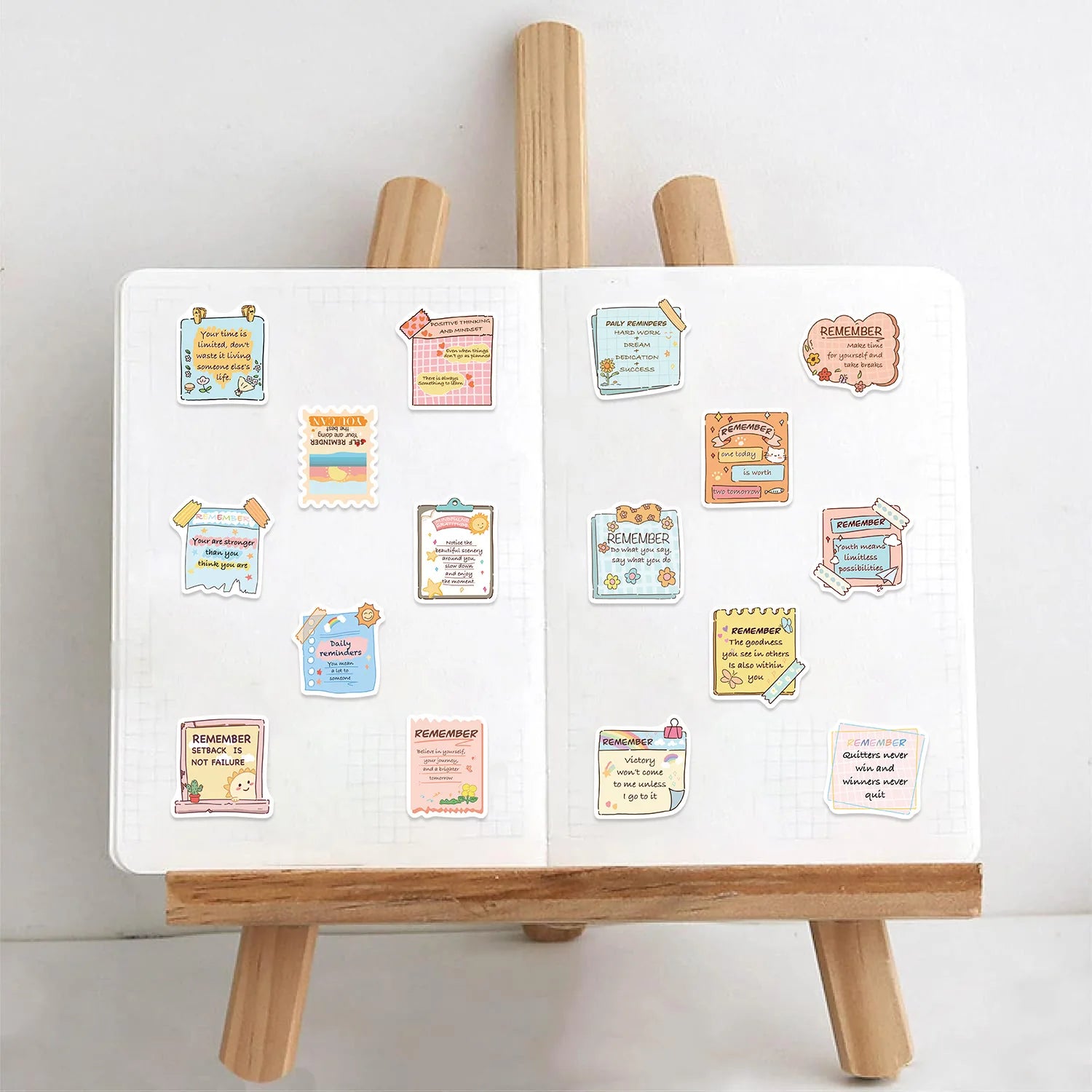 50/100PCS Cartoon Inspiration Notes Graffiti Stickers Decorative Guitar Notebook Luggage DIY Waterproof Stickers
