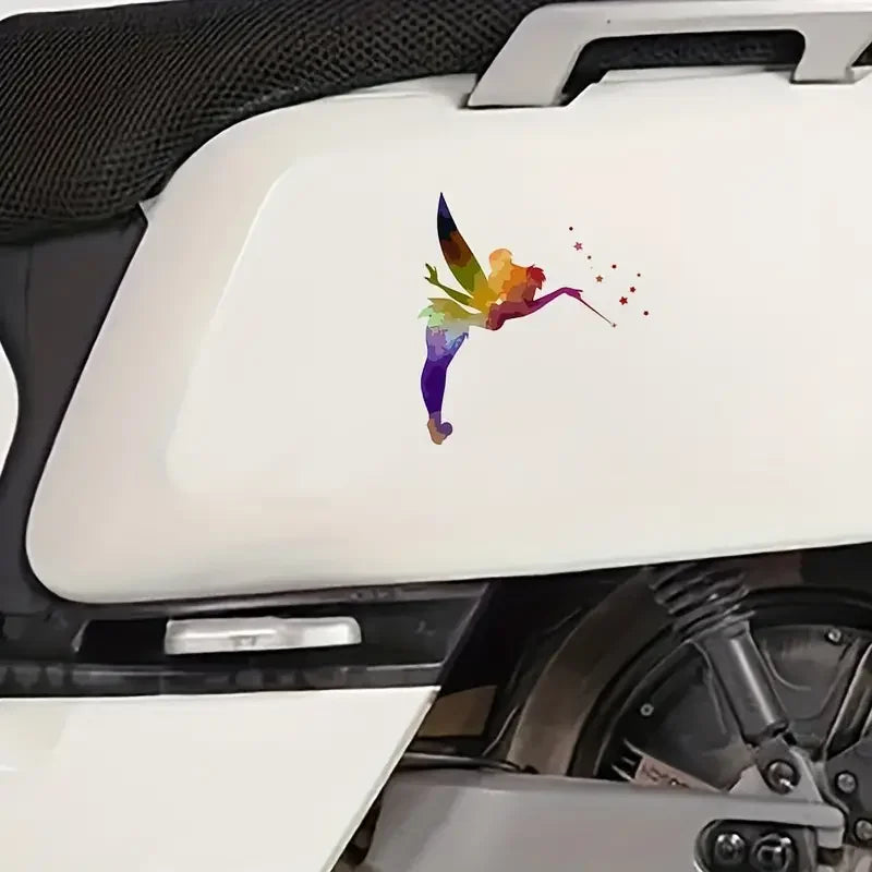 Multi-Surface Watercolor Fairy PVC Decals - Durable Adhesive Tinkerbell Stickers for Laptops, Water Bottles, Vehicles, Home Deco