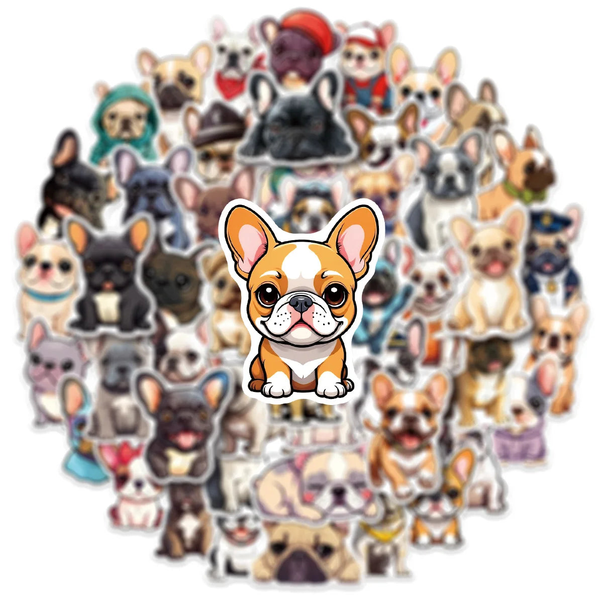 50/100PCS Cartoon Dog Fighting Graffiti Stickers Waterproof Decoration Luggage Stationery Notebook Stickers