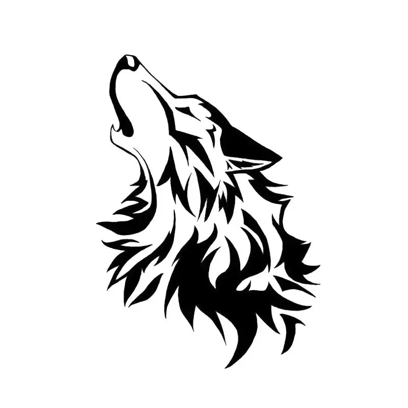 Car Stickers, Wild Wolf Animal Reflective Car Stickers, Wolf Totem Scratch Car Stickers