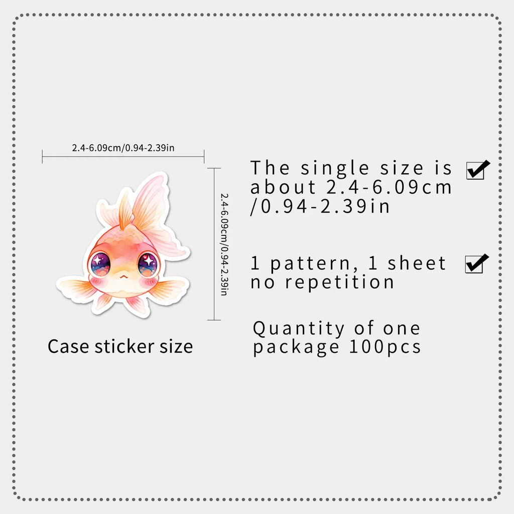 55/110PCS Big Eyes Cartoon Animal Stickers Star Eyes Cute Pet DIY Decoration Notebook Stationery Computer Stickers