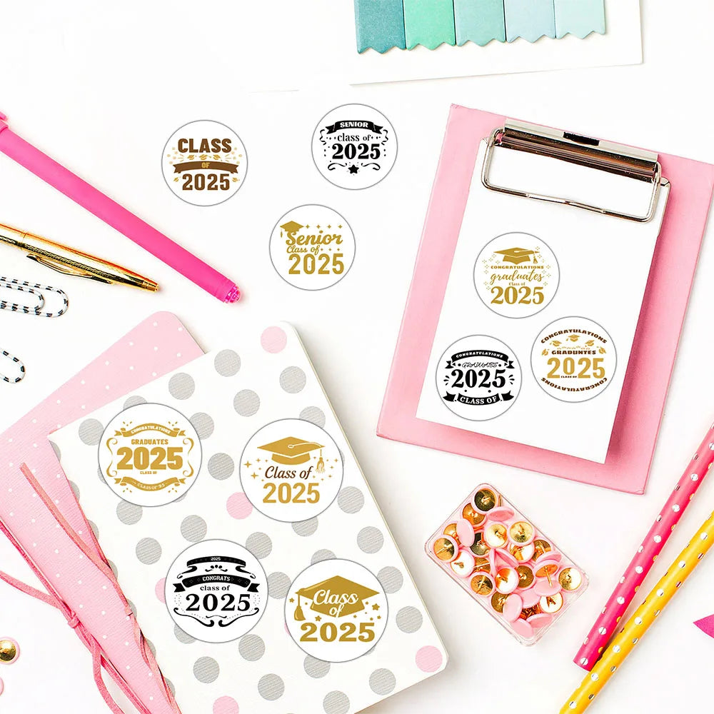 500PCS Graduation Season 2025 Sticker Loptop Art Coffee Bar Home Luggage Phone DIY Graffiti Art Streetwear Decals Stickers