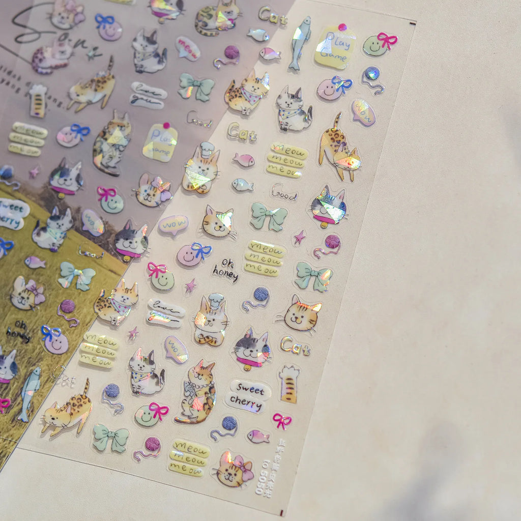 Halloween Nails Sticker 5D Embossed Cartoon Nail Art Stickers Retro Rabbit Self Adhesive Stickers For Nails DIY Manicure Decals