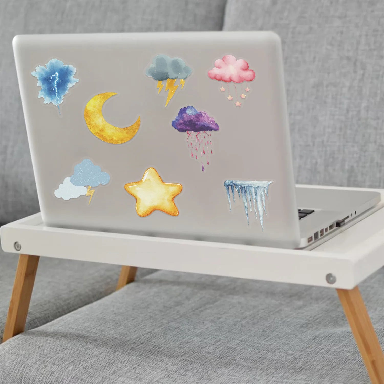 ‌50/100Pcs Transparent Weather PET Stickers - Unique Non-repeating Waterproof Decals for Suitcase, Notebook, Helmet, Bicycle,