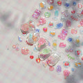Colored Lemon Jelly Nail Stickers 5D Sweet Fruits Cartoon Calw Bear Candy Self Adhesive Nail Art Stickers DIY 3D Cute Nail Parts