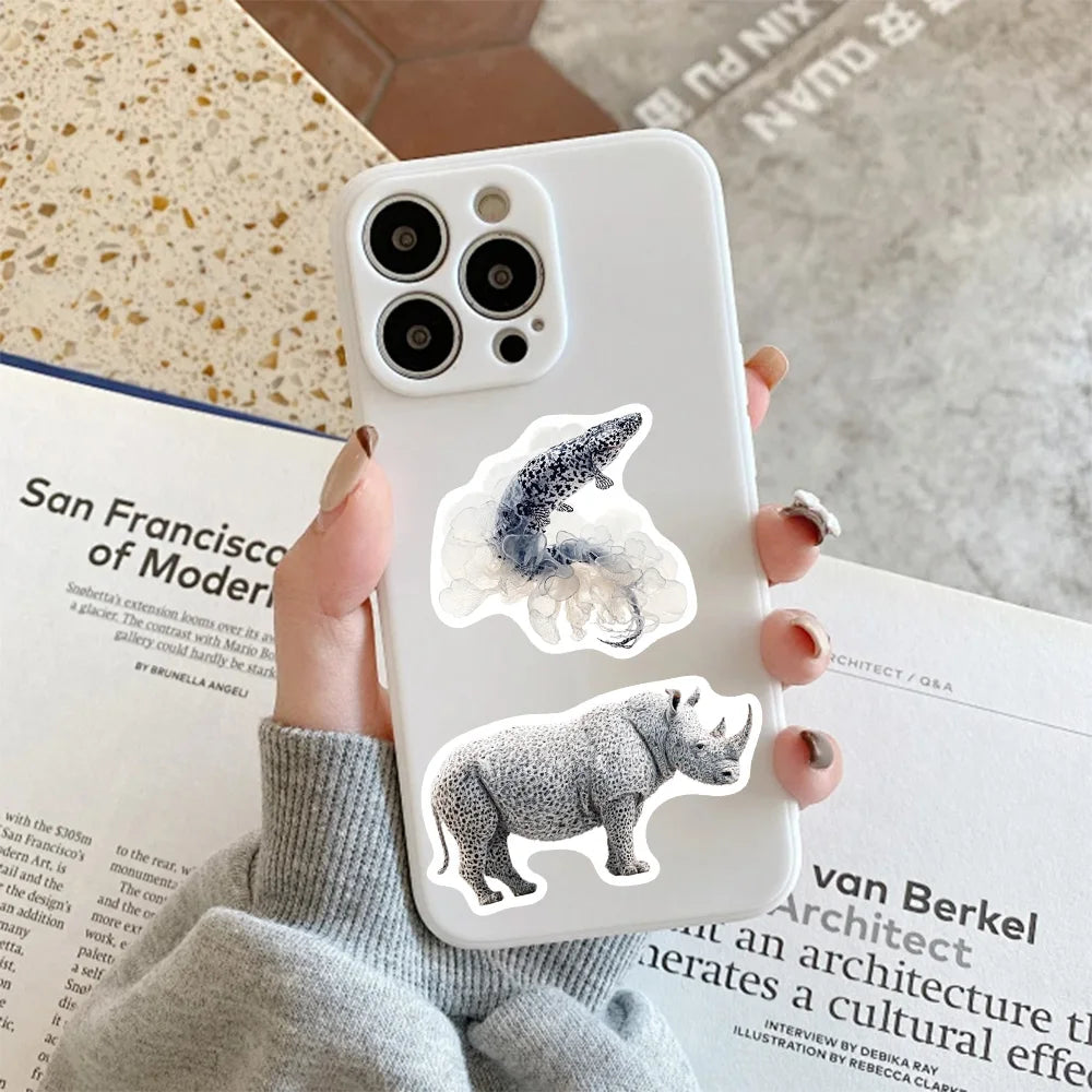 50PCS Zebra Phantom Abstract Fun Animal Graffiti Sticker Manual Clip Thin Water Cup Computer Skateboard Sticker Toy