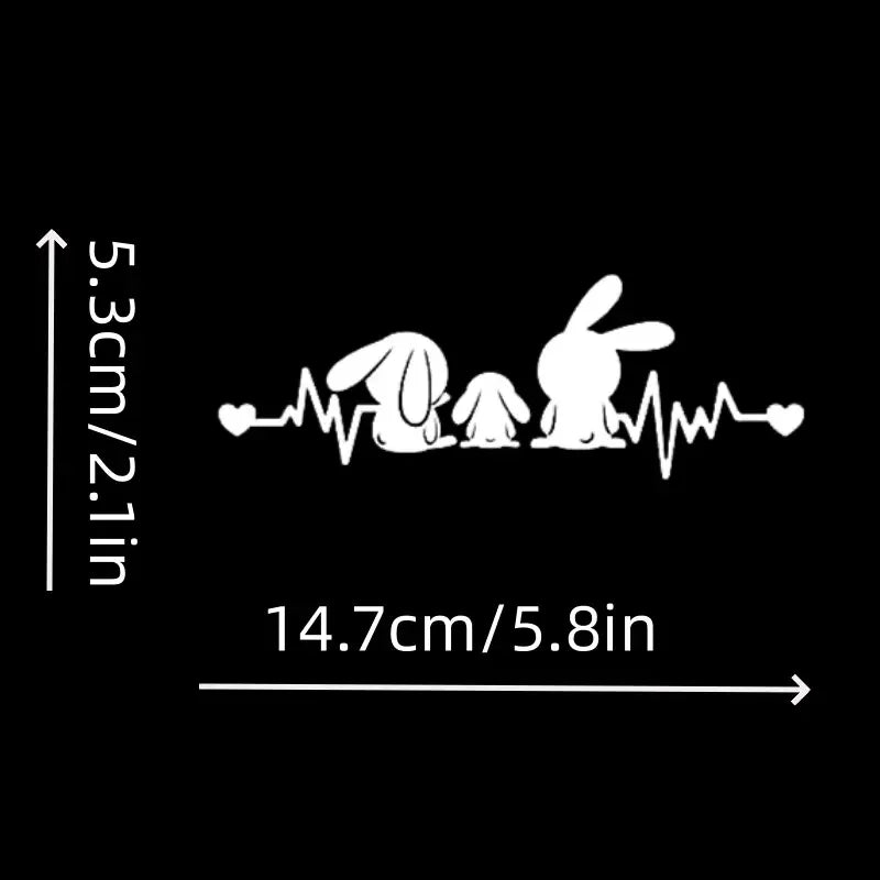 Vinyl Car Stickers And Decals, Cute Rabbit Waterproof Car Window Decal For Car Truck Laptop Skateboard Motorcycle Bumper Sticker