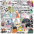 50/100PCS Cartoon Fun Meme Graffiti Stickers Decorative Guitar Notebook Luggage DIY Waterproof Stationery Notebook Stickers