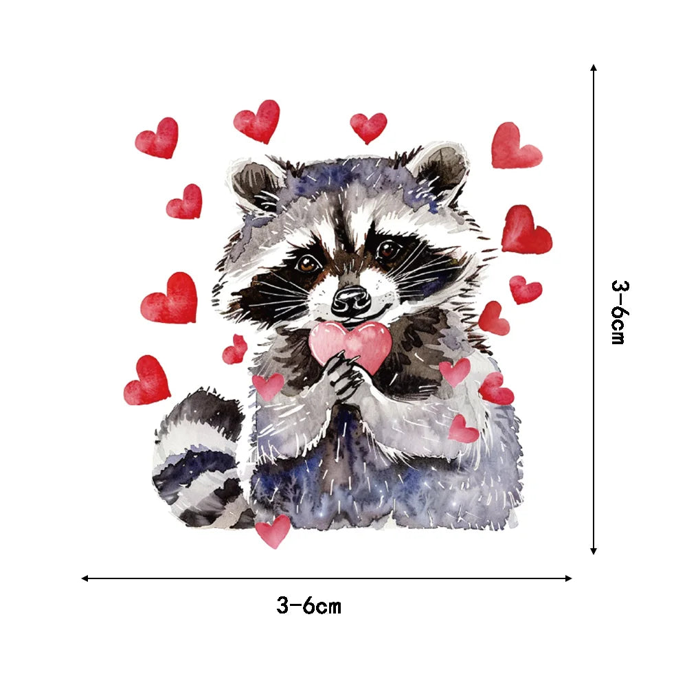50PCS Cartoon Raccoon Sticker Nostalgia Home Decorated PVC Skateboard Coffee Art Picture Classic Waterproof  Bar Decal ﻿