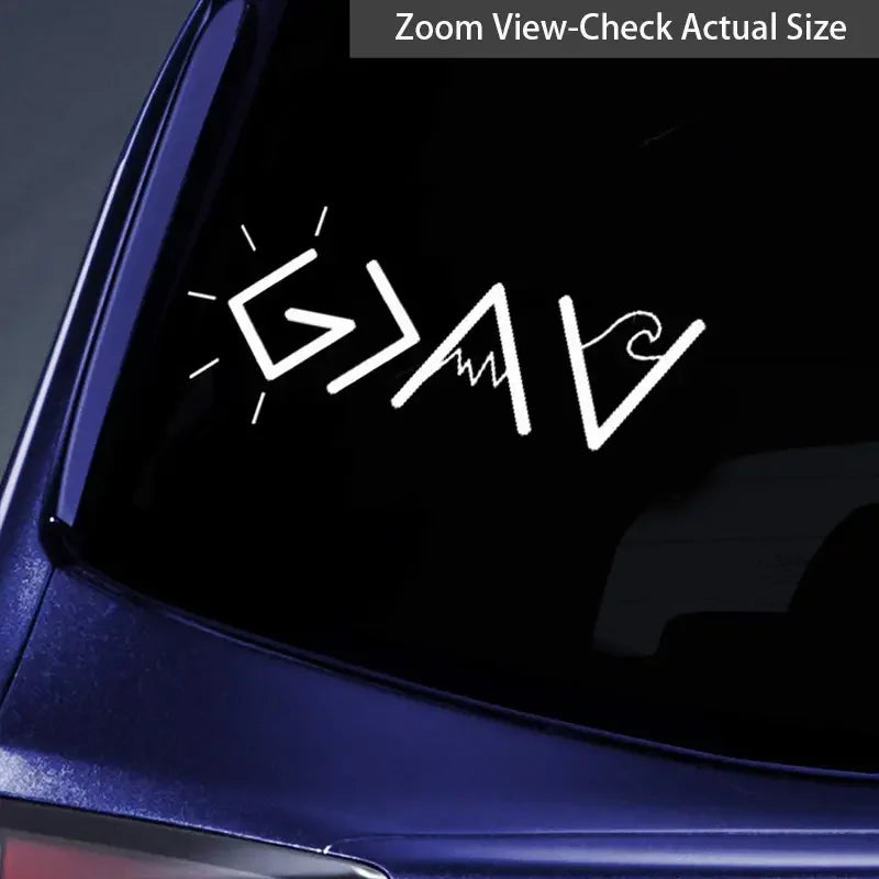 God Is Greater Than The Highs And Lows Religious Car Stickers For Motorcycle Vehicle Paint Window Toolbox Guitar Scooter Decals