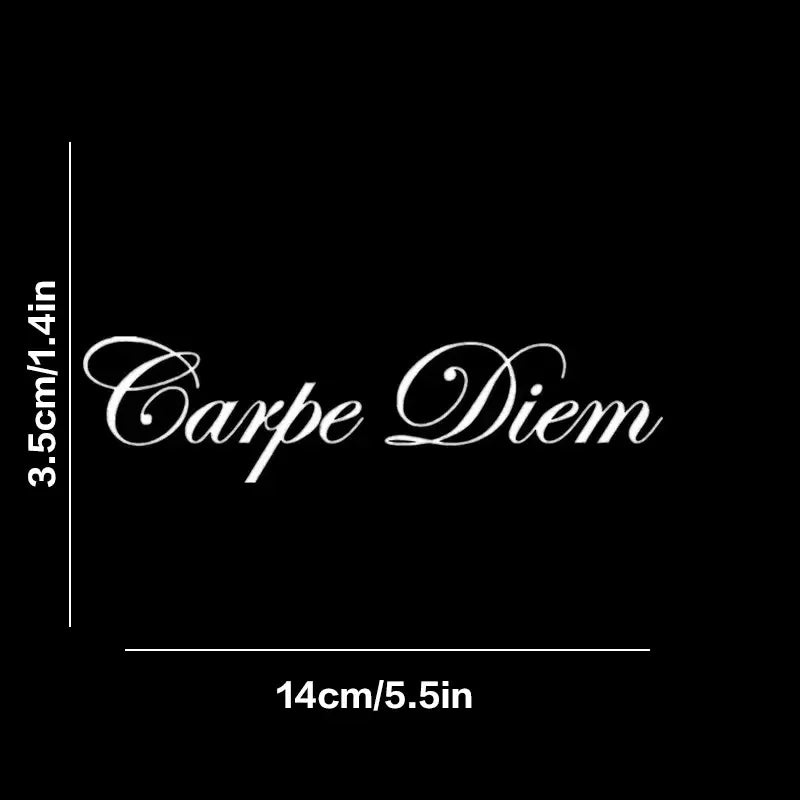 Carpe Diem Funny Car Stickers For Laptop Water Bottle Phone Car Truck Van SUV Motorcycle Vehicle Paint Crafts Decals Auto Access