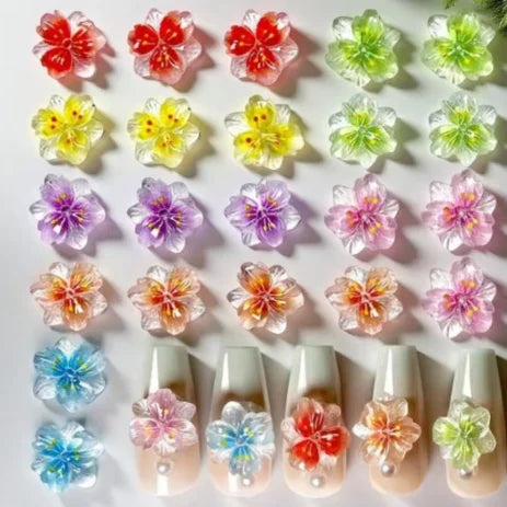 Food Play Candy Nail Art Charms Iridescent Gradient Gold Foil Rainbow Candy Resin Nail Rhinestone Decoration DIY Nails Accessory