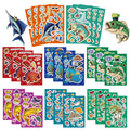 8/16/24PCS Puzzle Stickers Cartoon Fishing Make a Face Stickers DIY Handicrafts Waterproof Stationery Stickers