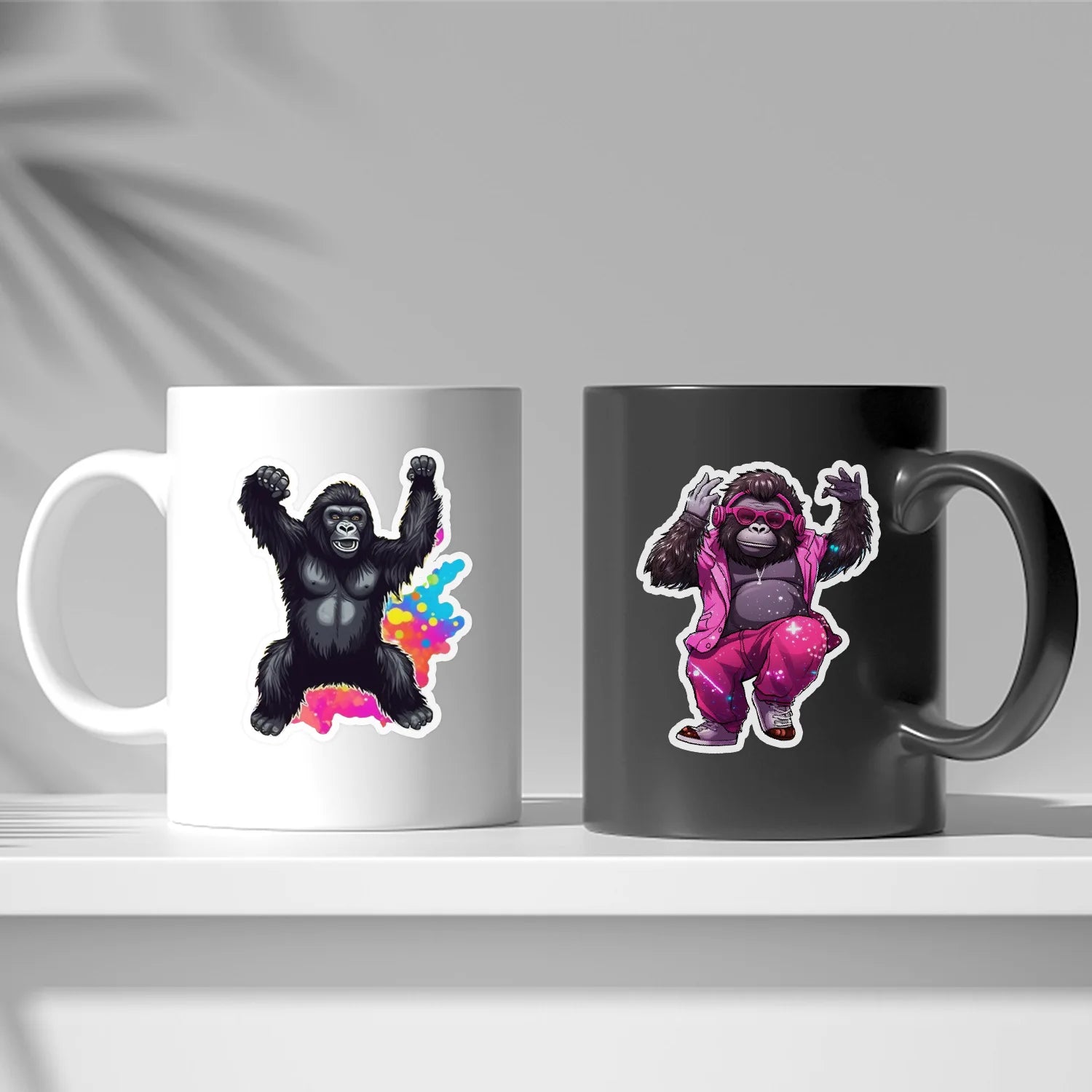 50/100 Pcs Colorful Gorilla Doodle Stationery Stickers for Helmet Stationery Box Skate Guitar Fridge Waterproof DIY Game Decals