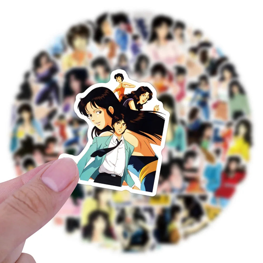 50/100PCS Cartoon Anime Cat's Eye Three sisters Cartoon Graffiti Sticker Trunk Stationery Notebook Sticker