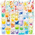 10/30/50PCS Panda Pearl Milk Tea PVC Sticker Aesthetic Children's Decoration Scrapbooking Stationery School Supplies for Kids