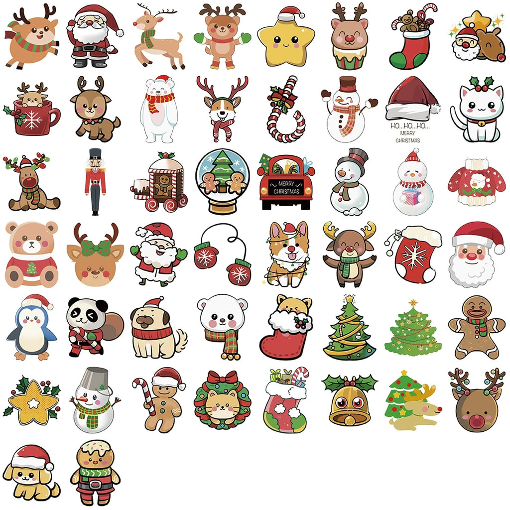 50/100PCS Cartoon Christmas Black Cat Graffiti Stickers Decorative Guitar Notebook Luggage DIY Waterproof