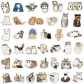 77Pcs Hand Drawn Cartoon Cat Cute Graffiti Sticker Helmet Luggage Computer Phone Skateboard Guitar Waterproof Sticker