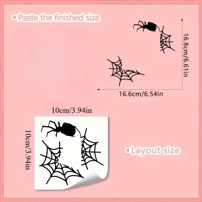 1pc Black Spider Web and Spider Pattern Room Wall Switch Panel Decorative Stickers, Living Room, Bedroom Entrance and Air Condit